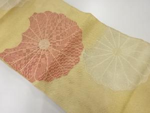 アンティーク　 紗 雲に菊模様織出し袋帯（材料）